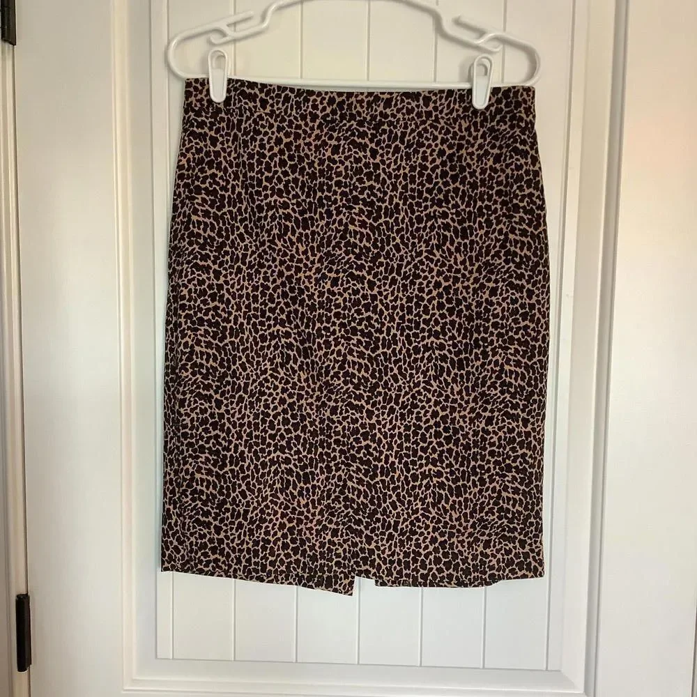 J.Crew Safari Print Pencil Skirt‎ - Size 6